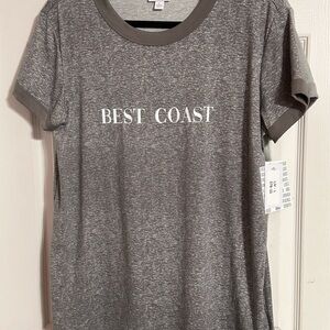 LEAVING SOON - GRAB IT - LIV LuLaRoe “Best Coast” Graphic Tee